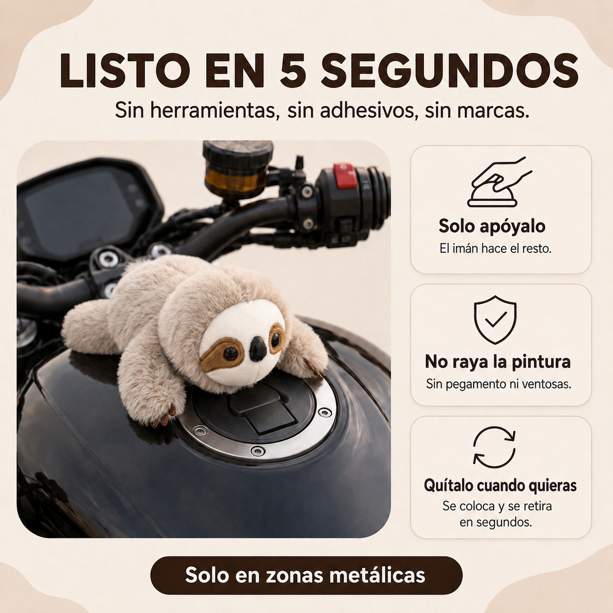 Copiloto magnético para motos