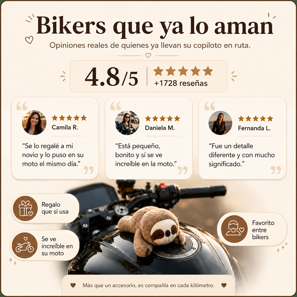 Copiloto magnético para motos